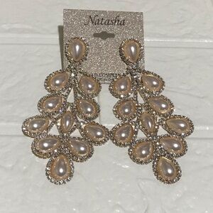 Tasha Rainbow Crystal Fringe Earrings